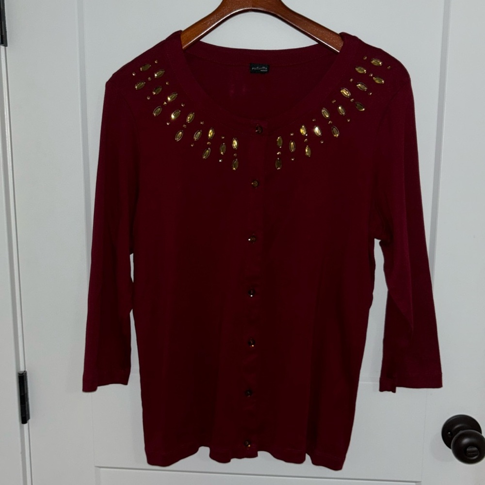 Women’s Rafaella Button Down Sweater Size XL